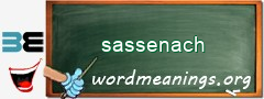 WordMeaning blackboard for sassenach